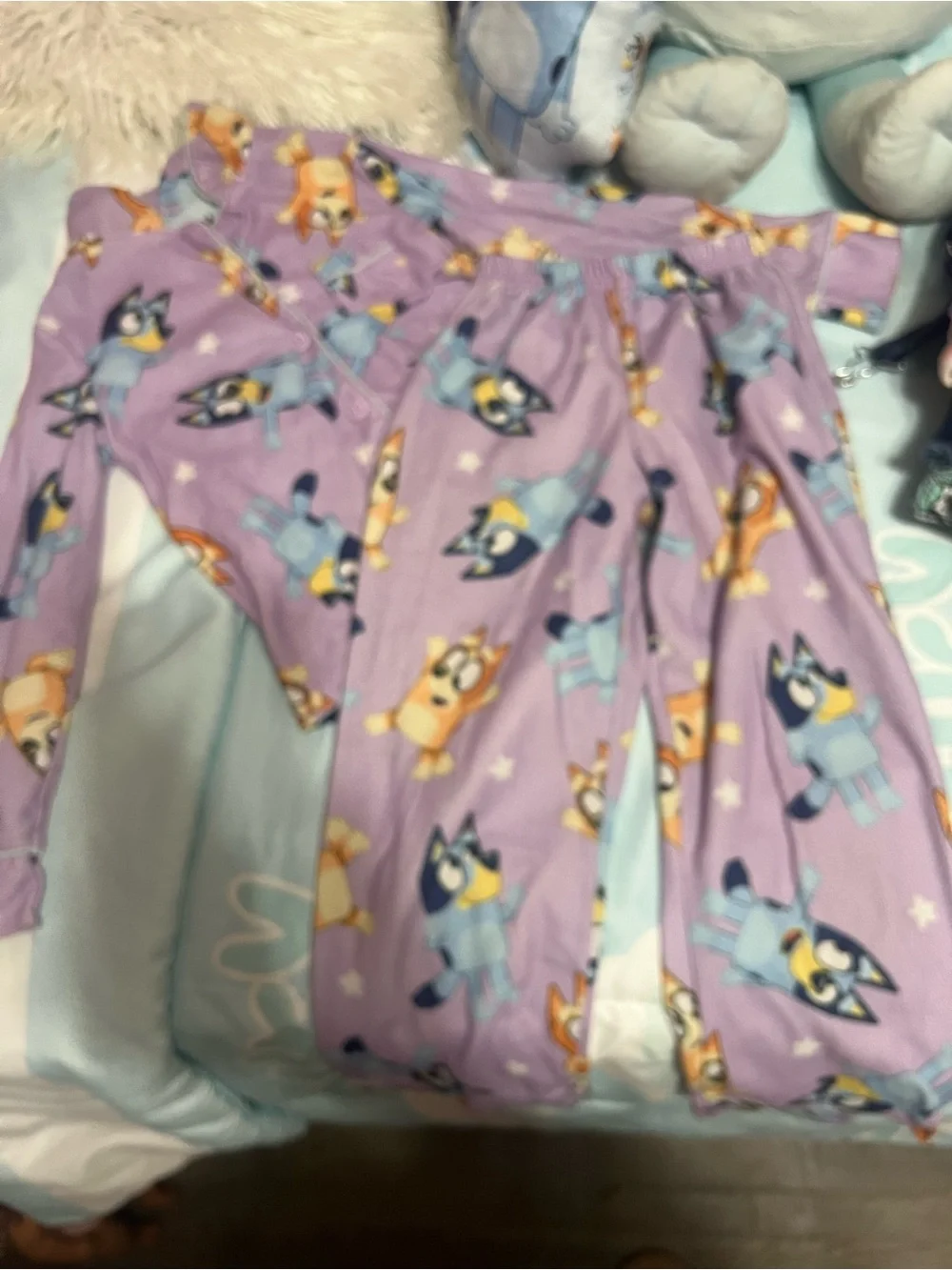 Kids' Purple Character Two-Piece Pajama Set